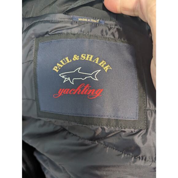 Paul & Shark Yachting Black Puffer Windbreaker Men's EMW Protection Size 2XL - Picture 4 of 15